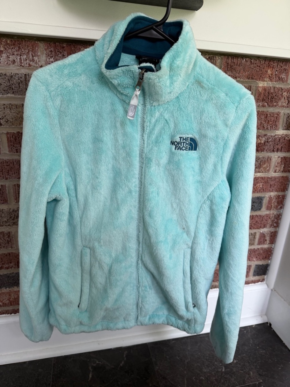 The North Face Mint Blue Full-Zip Plush Fleece Jacket